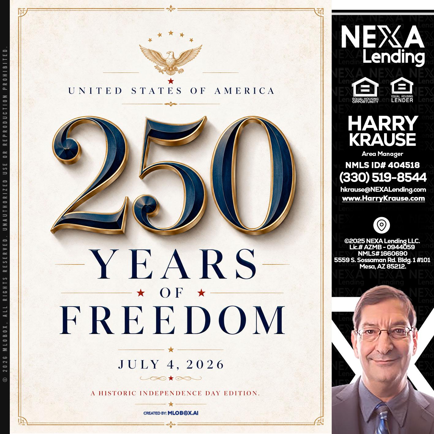 250 YEARS - Harry Krause -Area Manager