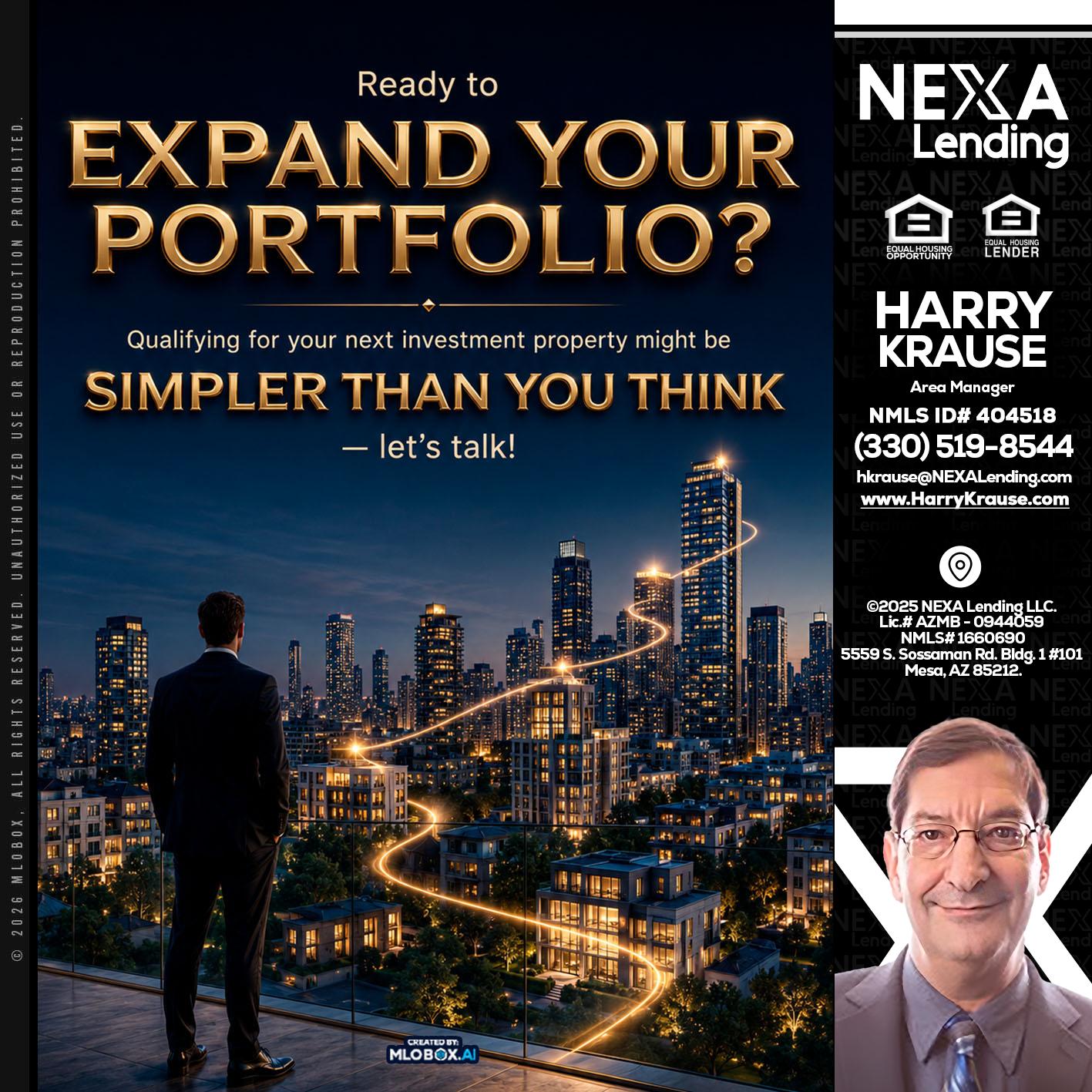 expand you portfolio - Harry Krause -Area Manager
