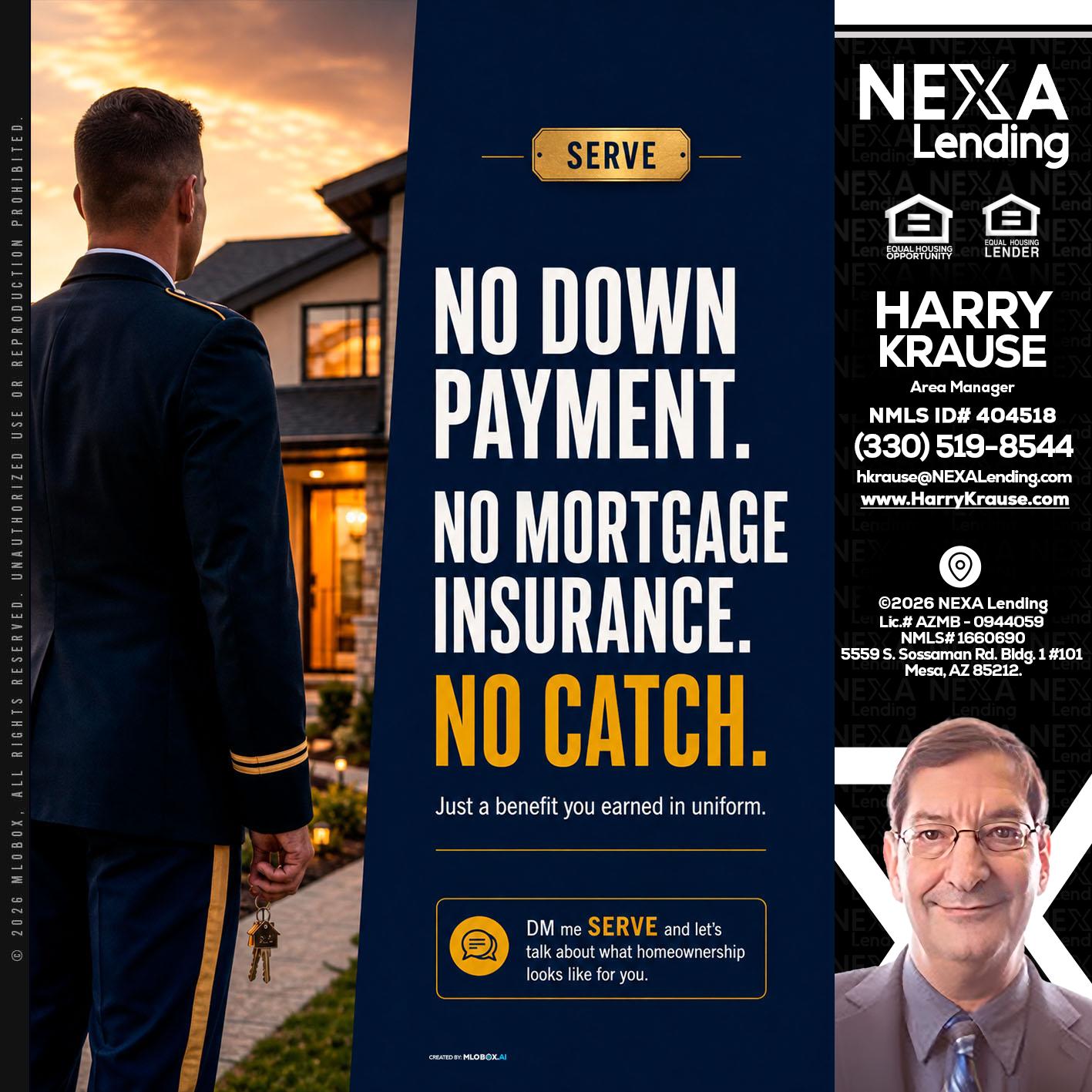 NO DOWN PAYMENT - Harry Krause -Area Manager