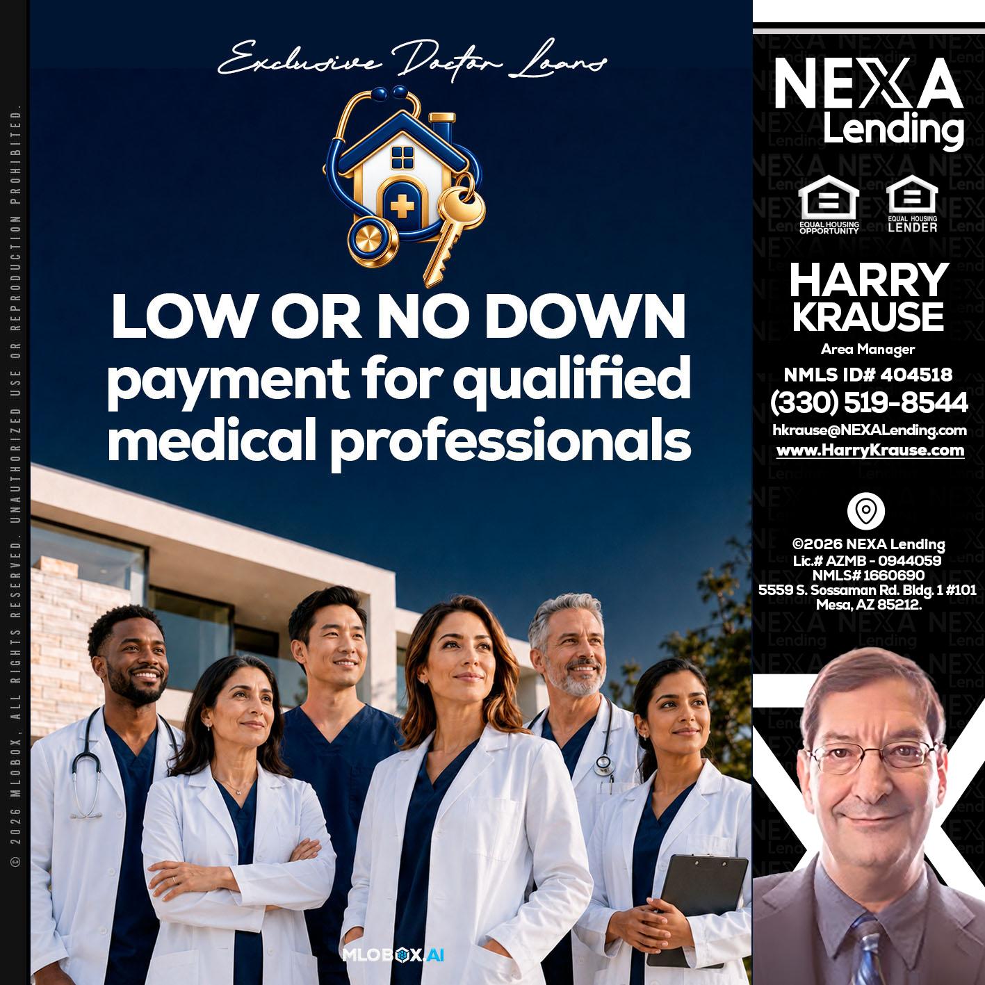 DOCTOR LOANS - Harry Krause -Area Manager