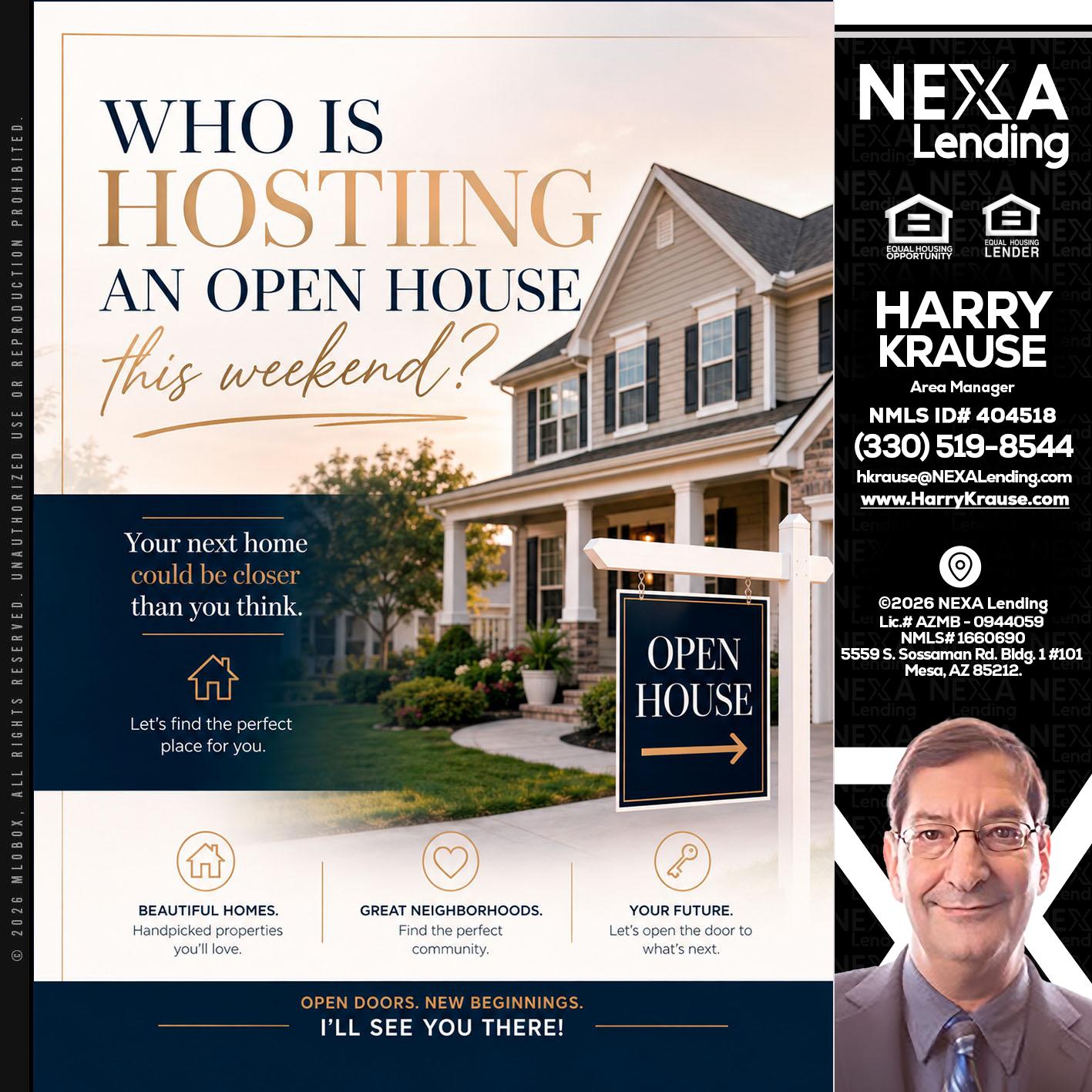 WHOS HOSTING - Harry Krause -Area Manager