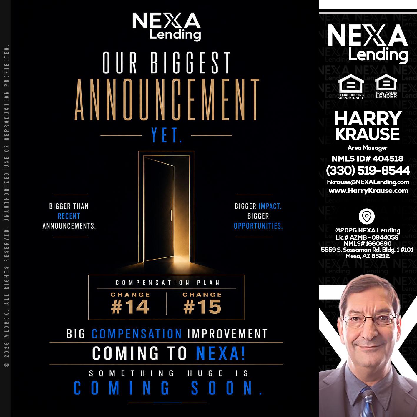 ANNOUNCEMENT - Harry Krause -Area Manager