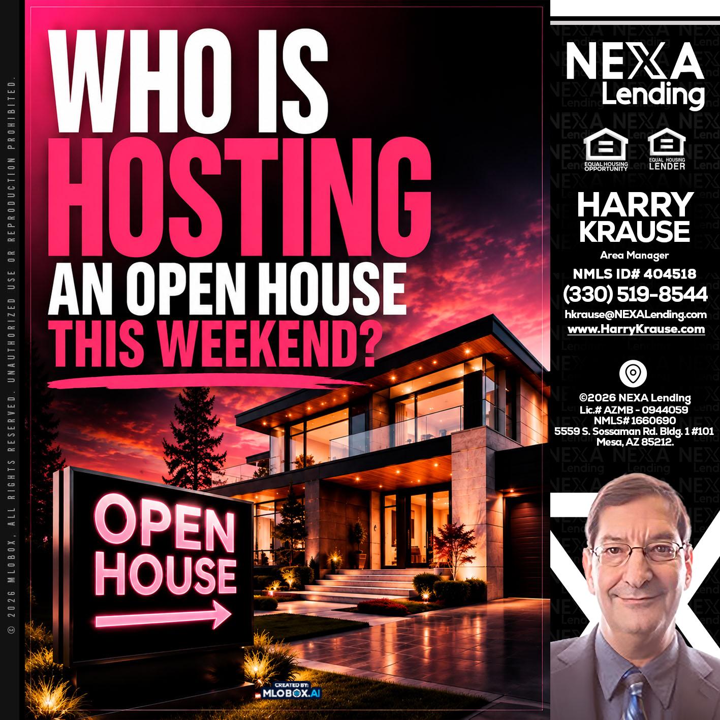 who's is hosting - Harry Krause -Area Manager
