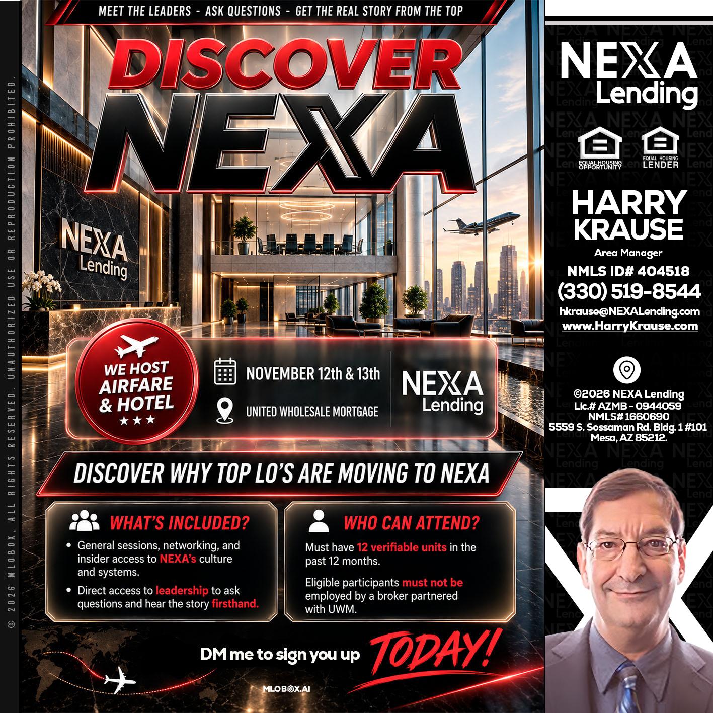 DISCOVER NEXA - Harry Krause -Area Manager