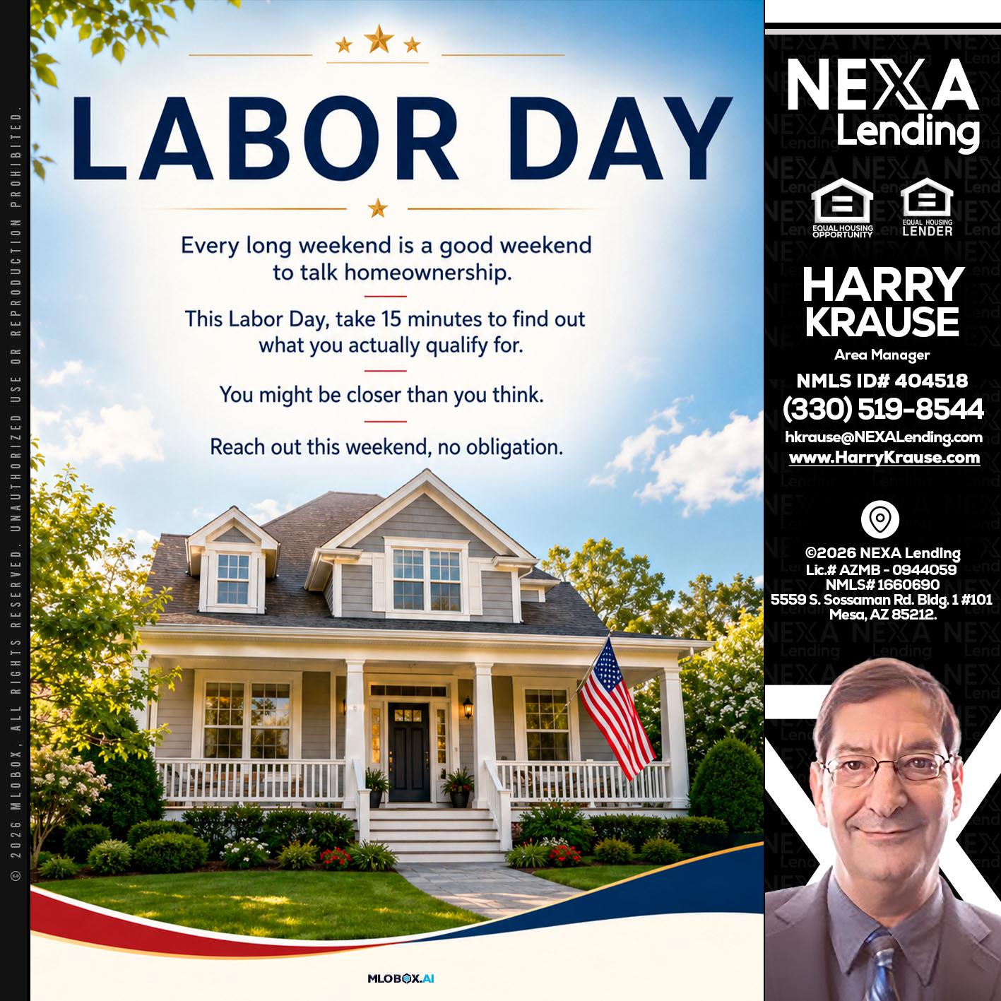 LABOR DAY - Harry Krause -Area Manager