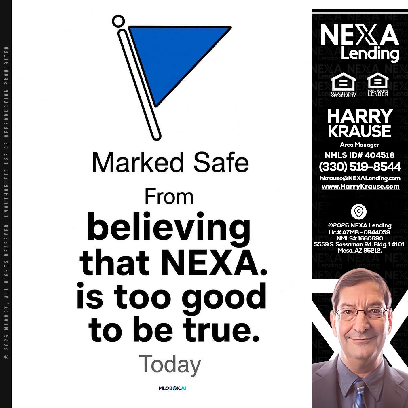MARKED SAFE - Harry Krause -Area Manager
